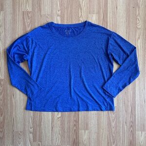 Athleta Vibrant Blue Long Sleeve Tee
